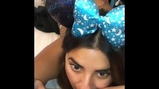 Disney Latina Slut wearing Minnie Ears licks my ass
