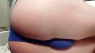 blue thong masturbating in panties
