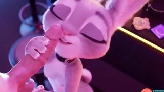 Judy Hopps Sweetly Licked Balls With Deep Blowjob🔥 Exclusive Furry Hentai Zootopia 60 fps
