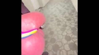 Public Nudity! Walked Through My Apartment Complex with my My Dick and Balls out Jelqing Exhib