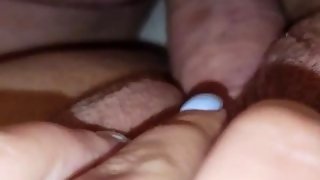 Close-up pussy fucking & detailed creampie