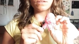 Hot girl sucks lollipop ASMR