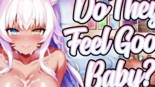 [F4M]  Your Cute Neko Girlfriend Makes You Feel Really Good With Her Boobs [Lewd ASMR]