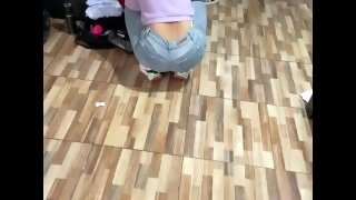 Hard spanking on my girlfriend's big ass!