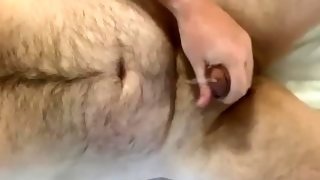 Uncontrolled cumshot after a day of edging