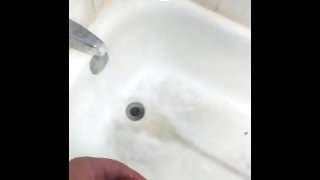 Pee with a Hard Cock on my Hand