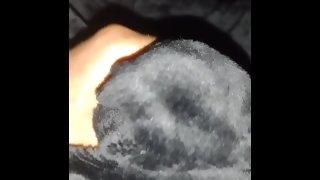 Stroking My Cock Over a Blanket