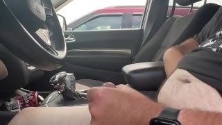 Almost caught masturbating in busy parking lot