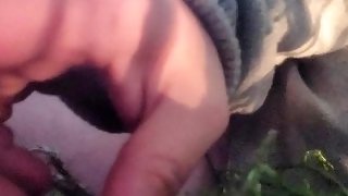 Masturbating in a french forest