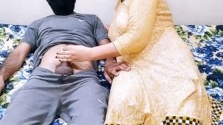 Stepmother comforted upset stepson with her pussy