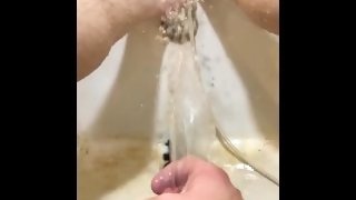 Sissy Submissive Bitch Squirts Everywhere water therapy Hydro Sex Piss Golden Shower Play Solo Male