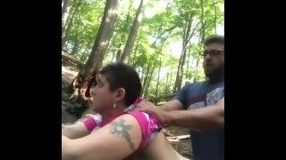 Getting bent over in the woods!!