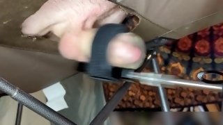 Milking Table Intense Cum from Fucking Machine (Loud Moaning)