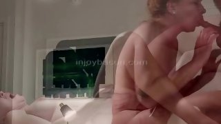 Sensual Hotel Sex! Boob Sucking - Pussy Licking - BJ- Double ended Dildo Passionate REAL SEX!