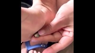 Mia giantess bbw wants her tiny to give her a pedicure
