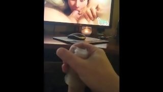 Cuck Jerks Off Watching Video of Wife Getting Facefucked!