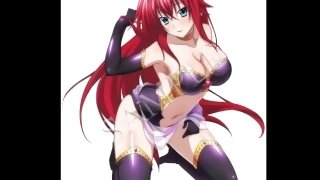 Rias gremory jerk off challenge with moaning