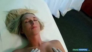 Beautiful Squirting Blonde Migraine Cured By My Cock - Perky Tits Blonde Babe in Reality Hospital Sex