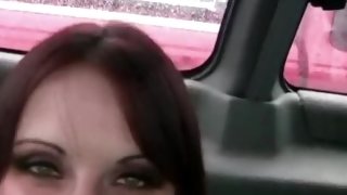 Ameara Mastubate Pussy with Dildo in Car