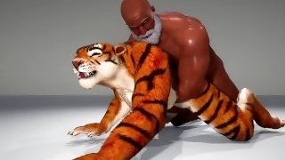 Beast with its ass being devoured 3D