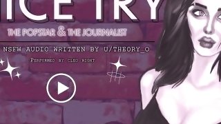 NICE TRY...the popstar makes a journalist cum in the middle of the party [F4F][script fill][AUDIO]