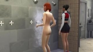 Lesbian cheerleaders have a good time after workout Pt 1. Sims 4 - SluttySims
