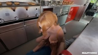 Redhead spinner Scarlett Jones amazing porn video