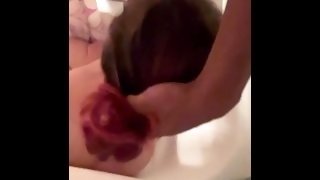College Redhead swallows BBC In shower