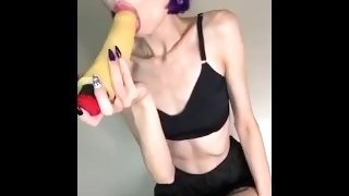Tiny anime girl / Blowjob in mouth