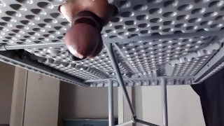 Sticking my dick through the gloryhole on my milking table shooting a huge cumshot straight at you.