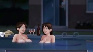 Summertime saga #81 - Spying on my boss and housewife in the pool