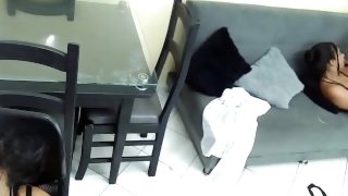 girl fucks in the office with her plastic cocks destroys her pussy