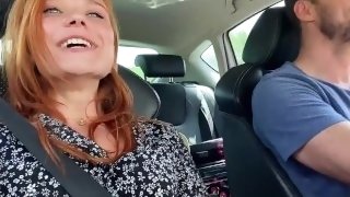 Toying my pussy in car