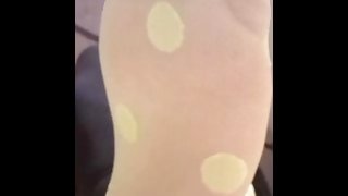 My green dot nylon socks. I want you to count them and then let me press my feet in your face!!