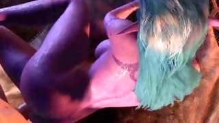 Purple Night Elf in Skyrim has Side Anal on bed  Skyrim Porn Parody