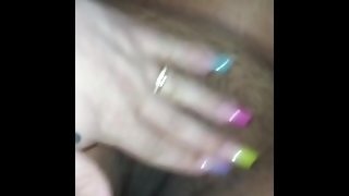 Fingering and smacking my partner pussy, Delicious