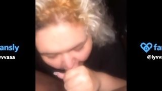 Cheating BBW Slut waits until boyfriend leaves to suck BBC