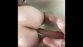 Tight Wet pussy loves Showertime Cock