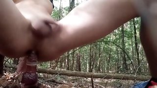 Wild anal sex in the park