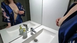 MORNING FUCK IN BATHROOM FOR FRENCH BEAUTY WITH BIG BOOBS - Rough