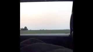 Cheating wife sucking my dick in the backseat while my friend drives part 3