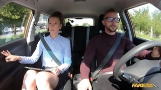 Driving School Instructor Terrified of her Student Driving Skills - Lick My Pussy To Calm Me Down - Jason X