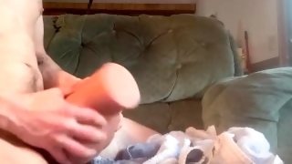 Pounding a wet toy