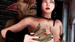 Two freak-goblins are short but have big dicks. The holes of the girl were satisfied - animated porn