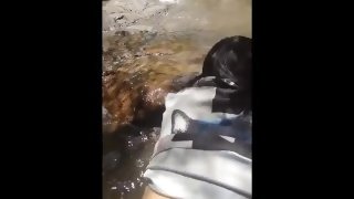 Fucking at a natural waterfall เย็ดเมียที่น้ำตก
