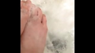 soapy babe washing up