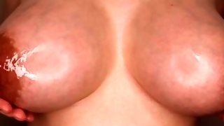 Oiled Pregnant Boobs Belly Button Fetish huge areolas - AerieKristina - Teaser Preview