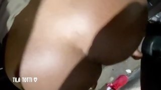 Ebony Girl Fucking White Guy On The Side Of The Busy Road