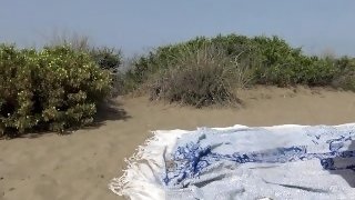 Hairy Amateur Milf Has Squirting Orgasm On Public Beach