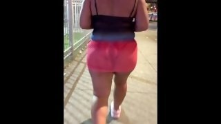 Wife See through dress in public in public